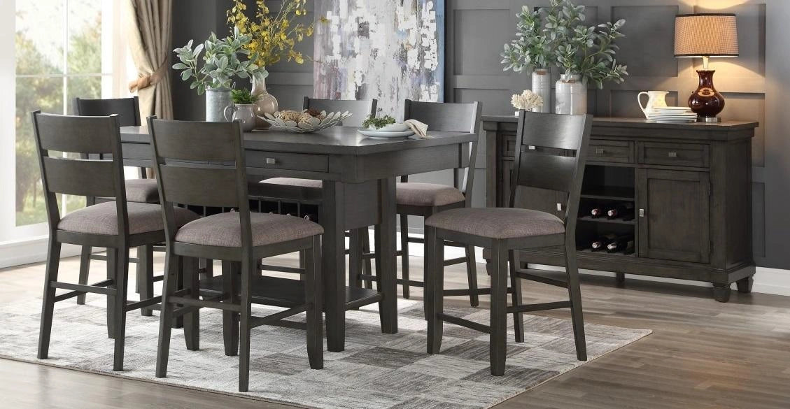 Baresford Counter Height Chair in Gray (Set of 2)
