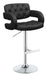 Brandi Adjustable Bar Stool Black and Chrome image