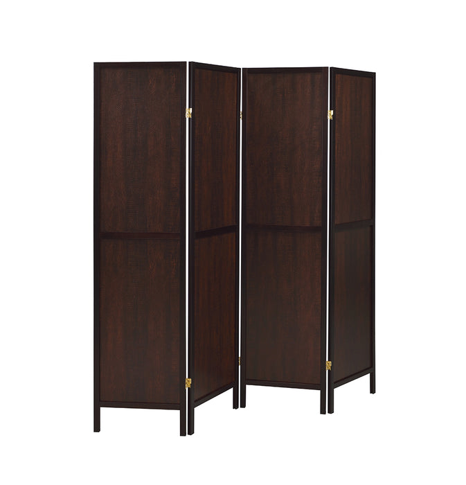 Deepika 4-panel Folding Screen Tobacco and Cappuccino