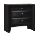 Briana Rectangular 2-drawer Nightstand Black image