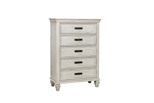 Franco 5-drawer Chest Antique White image