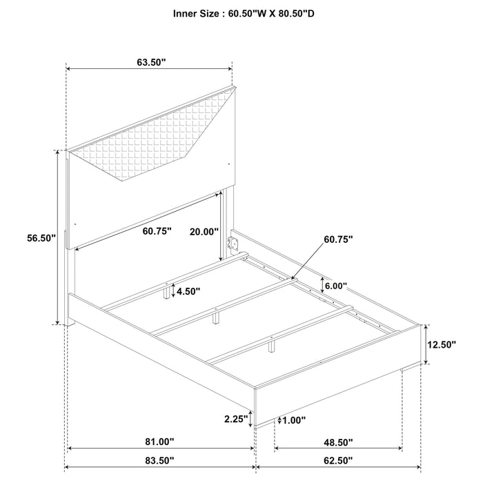 Ives Panel Bed with LED Lighting