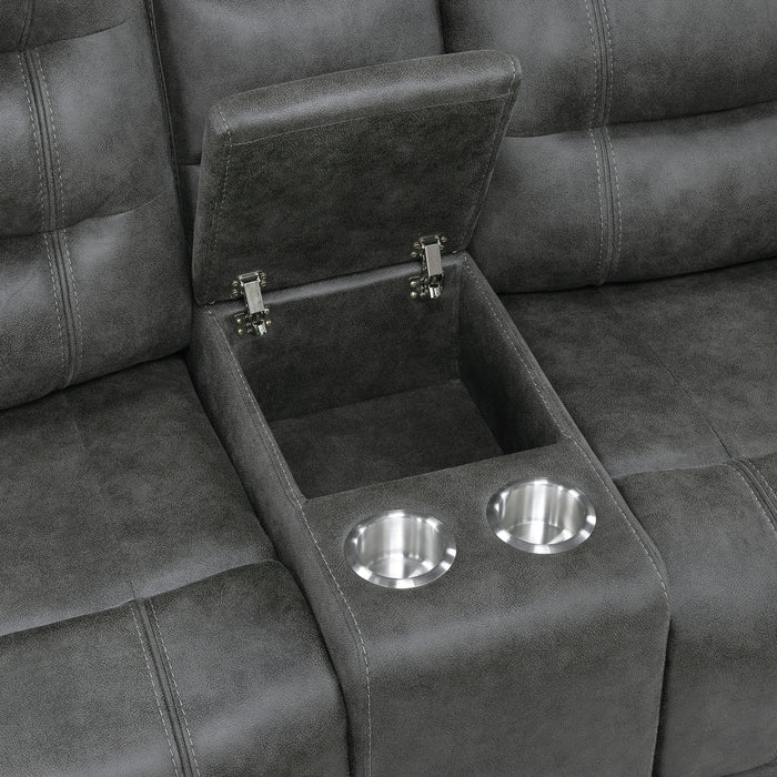 Oberon Double Reclining Love Seat With Center Console