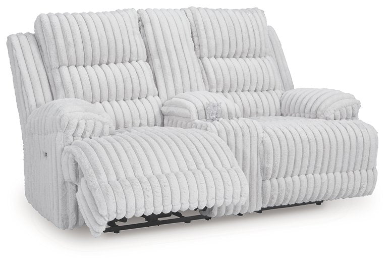 Rhines Falls Power Reclining Loveseat with Console