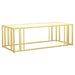 Adri Metal Frame Coffee Table Matte Brass image