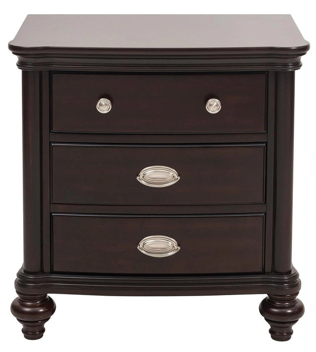 Marston 3 Drawer Nightstand in Dark Cherry 2615DC-4
