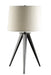 Sabat Tripod Base Table Lamp Black and Light Grey image