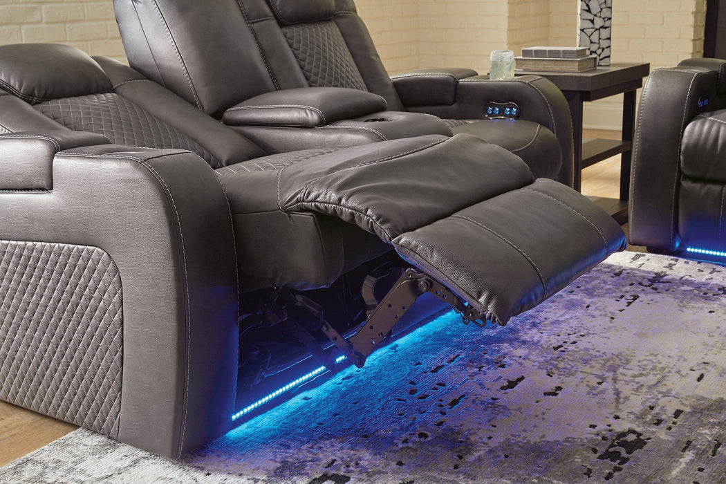 Fyne-Dyme Power Reclining Loveseat with Console