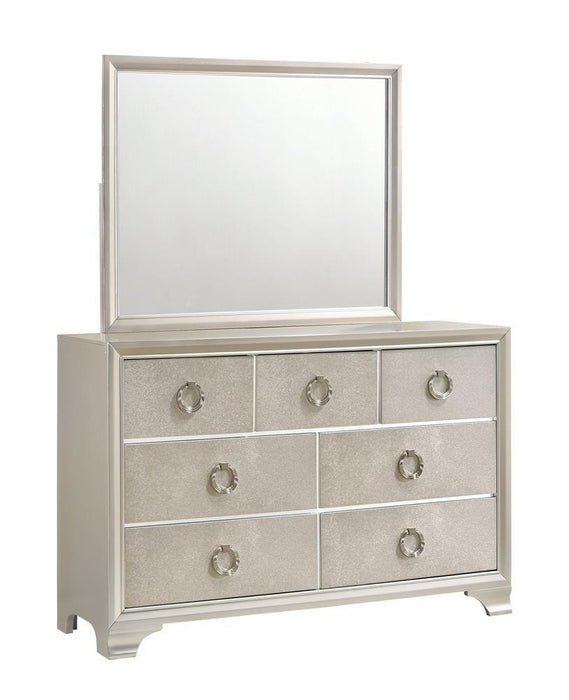 Salford 7-drawer Dresser Metallic Sterling