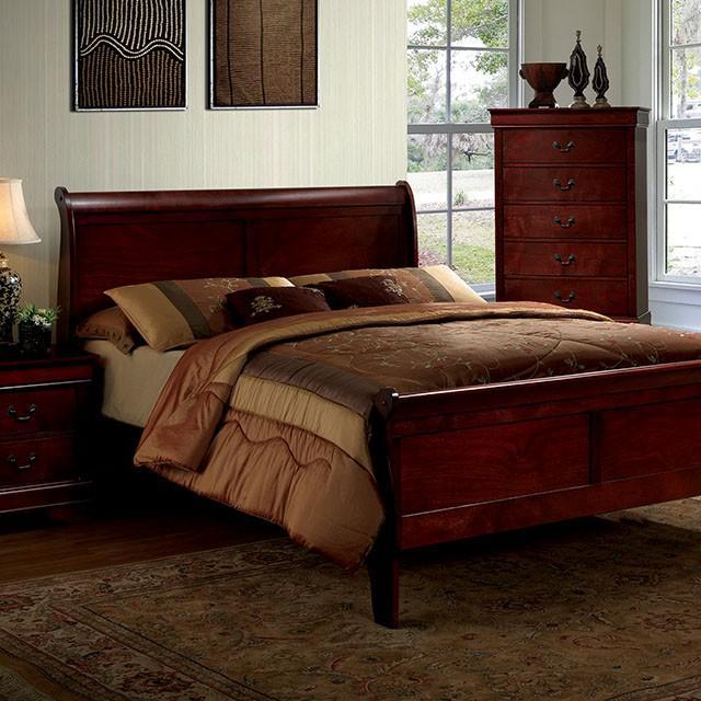 Louis Philippe Twin Bed Cherry Transitional image