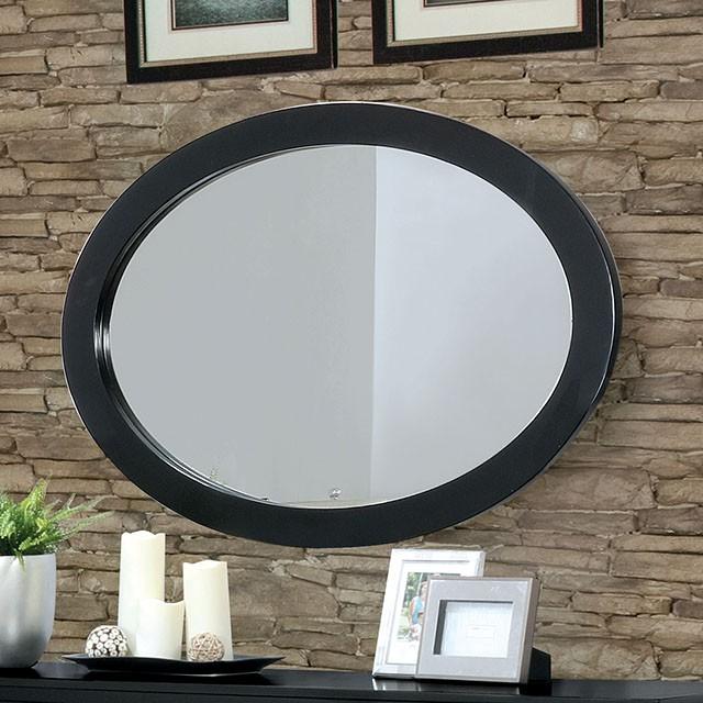 LENNART II Black Oval Mirror image