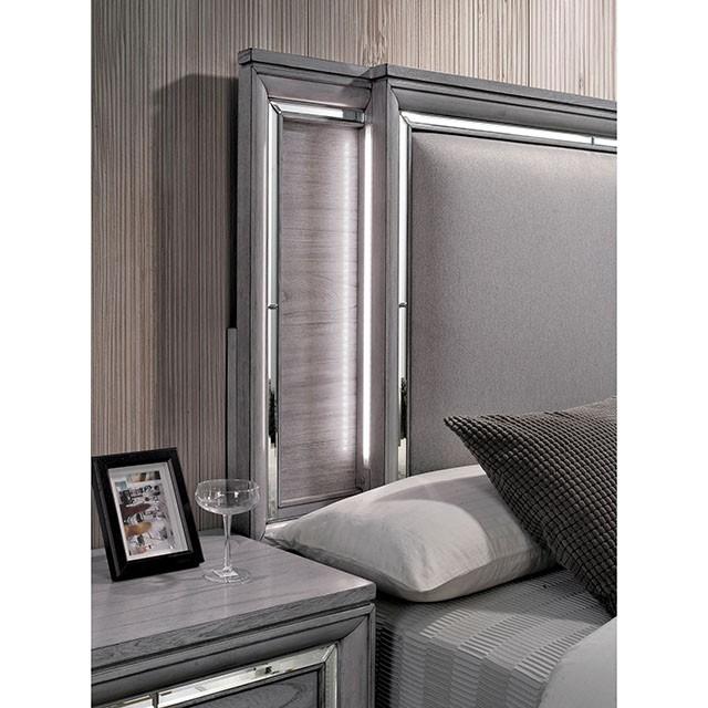 Alanis Light Gray Queen Bed