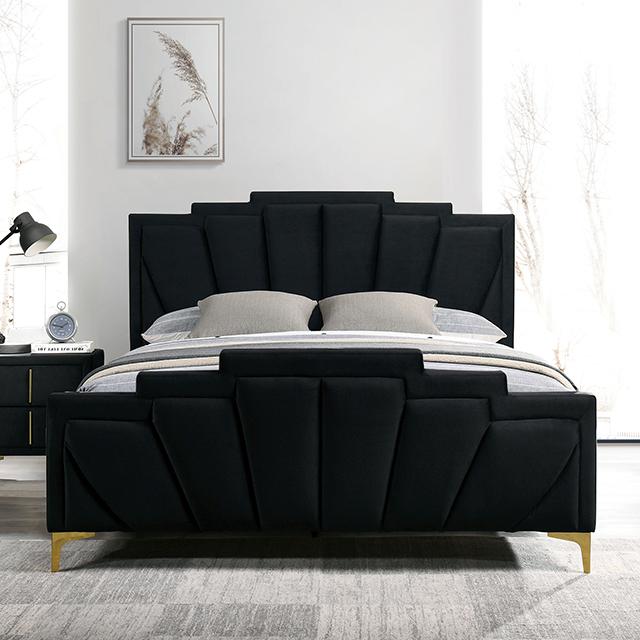 FLORIZEL Queen Bed, Black