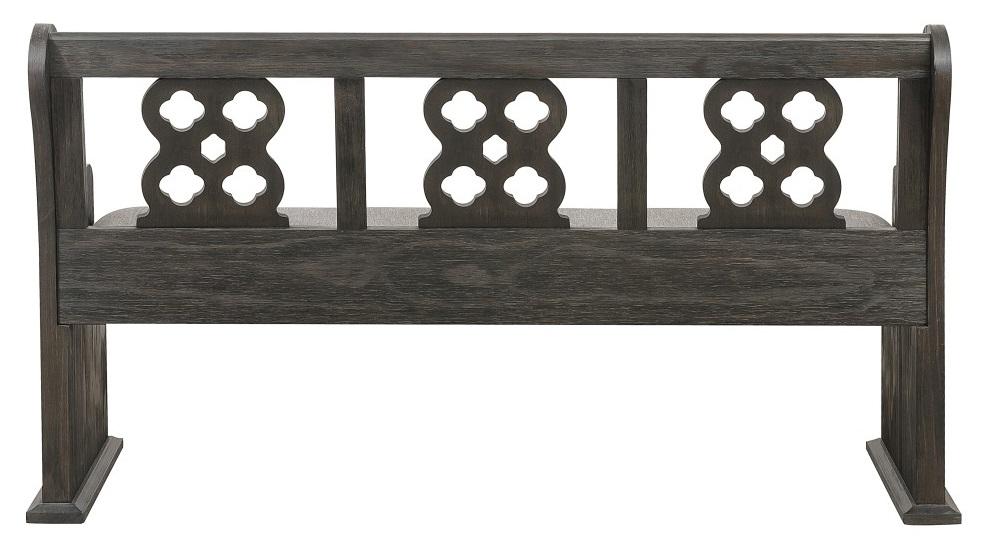 Homelegance Arasina Bench with Curved Arms in Dark Pewter 5559N-14A