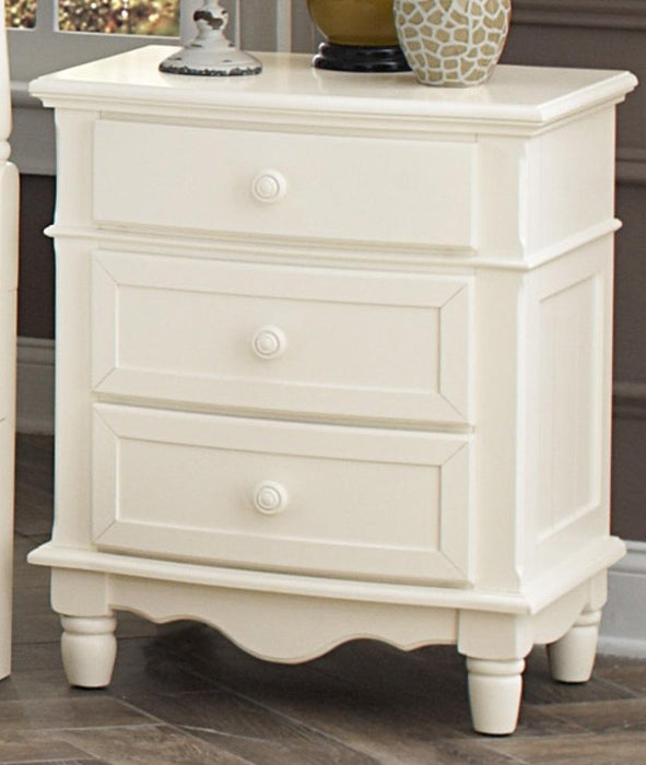 Homelegance Clementine 3 Drawer Night Stand in White B1799-4