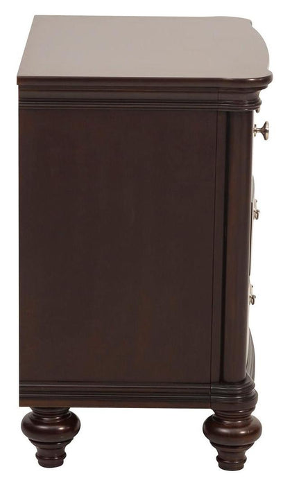 Homelegance Marston 3 Drawer Nightstand in Dark Cherry 2615DC-4