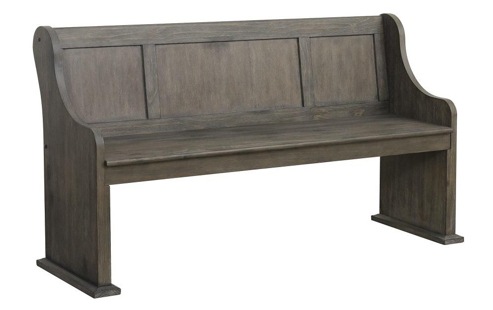 Toulon Bench with Curved Arms in Dark Pewter 5438-14A