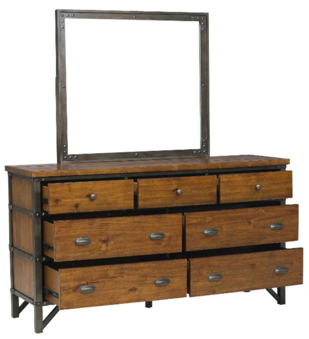 Holverson Dresser in Rustic Brown & Gunmetal 1715-5