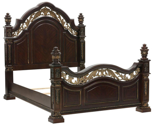 Homelegance Catalonia Queen Poster Bed in Cherry 1824-1 image