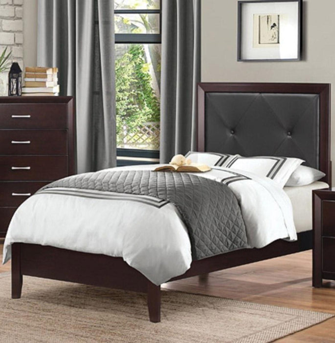 Edina Full Panel Bed in Espresso-Hinted Cherry 2145F-1
