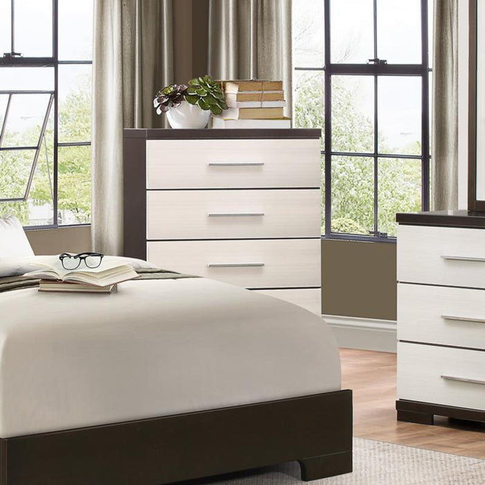 Pell 5 Drawer Chest in Espresso and White 1967W-9 image