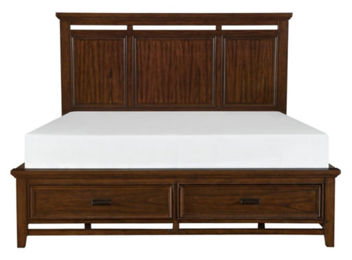 Frazier King Upholstered Storage Platform Bed in Dark Cherry 1649K-1EK* image