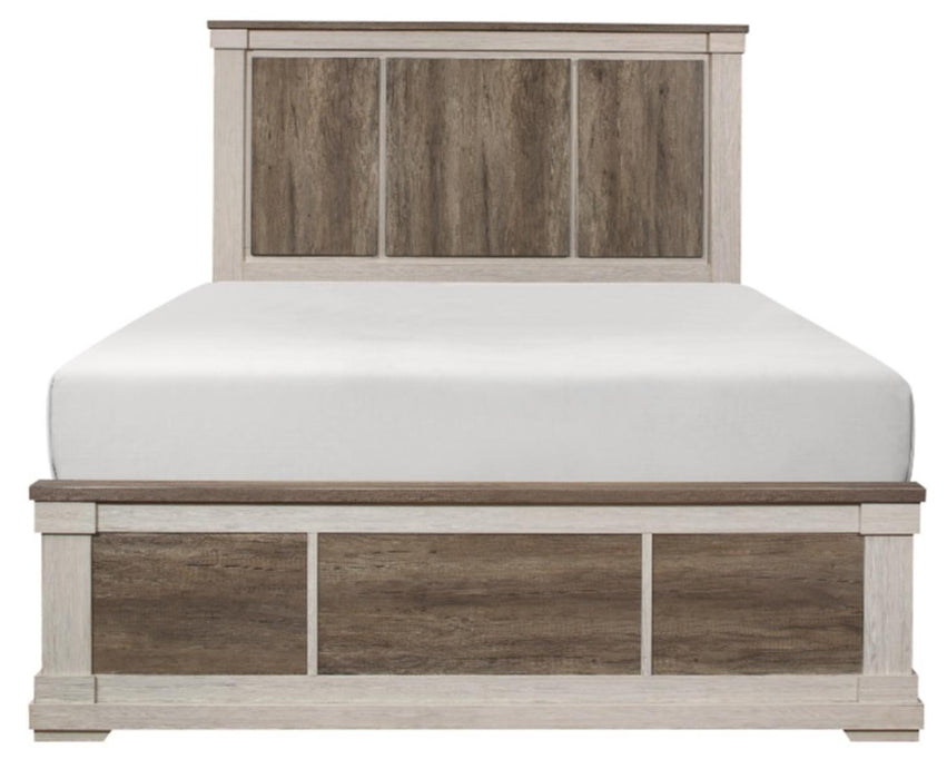 Homelegance Arcadia Queen Panel Bed in White & Weathered Gray 1677-1* image