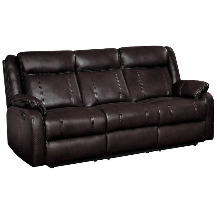 Jude Double Glider Recliner Sofa in Brown 8201BRW-3 image