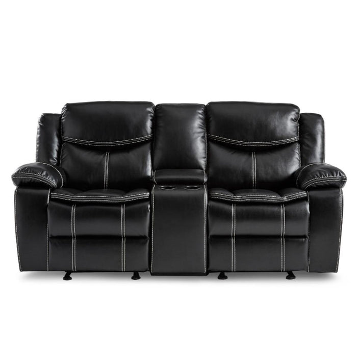 Bastrop Double Glider Reclining Loveseat in Black 8230BLK-2 image