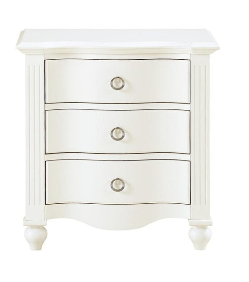 Meghan 3 Drawer Nightstand in White 2058WH-4 image