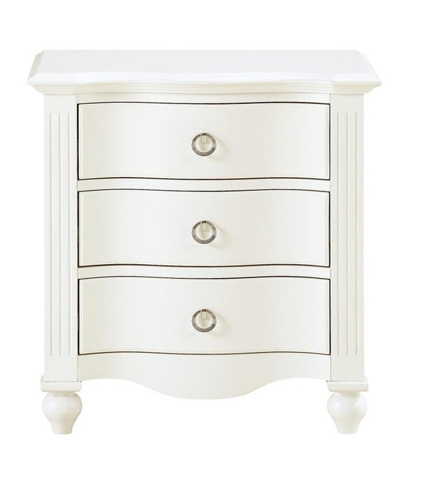 Meghan 3 Drawer Nightstand in White 2058WH-4 image