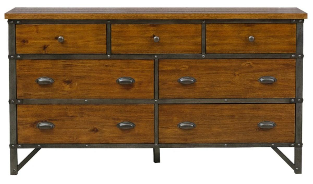 Holverson Dresser in Rustic Brown & Gunmetal 1715-5 image