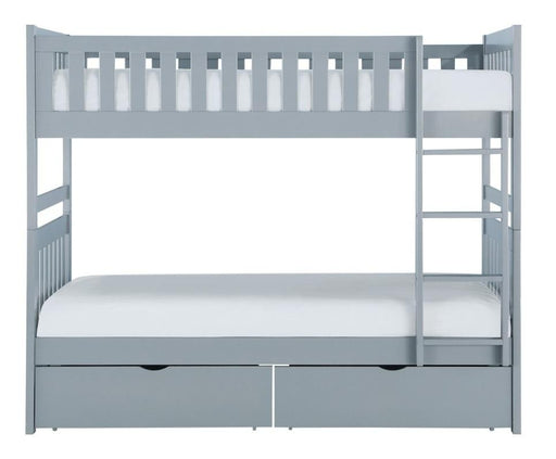 Orion Twin/Twin Bunk Bed with Storage Boxes in Gray B2063-1*T image