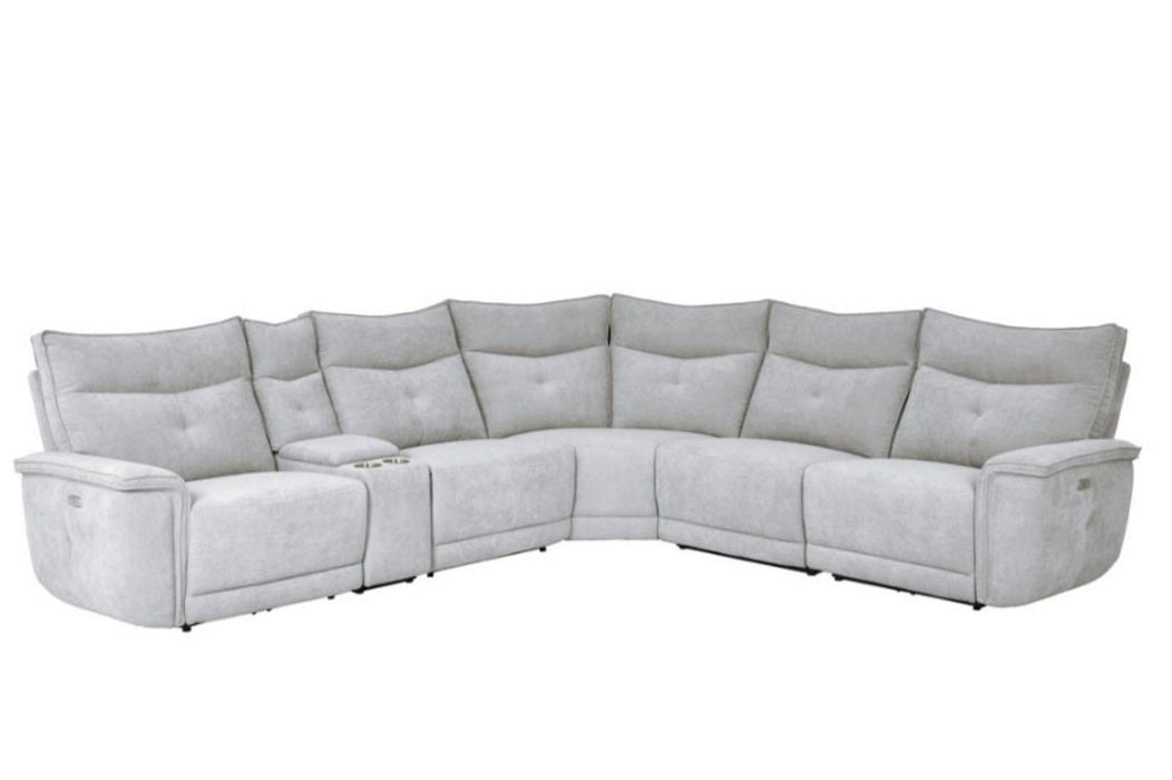 Tesoro 6pc Sectional Living Room Set in Mist Gray image