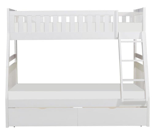 Galen Twin/Full Bunk Bed w/ Storage Boxes in White B2053TFW-1*T image