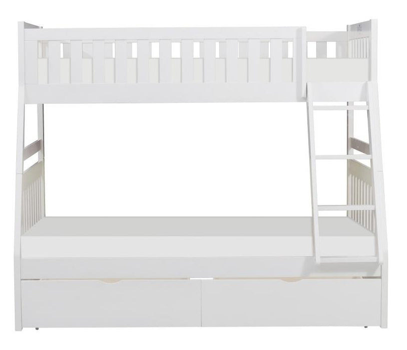 Galen Twin/Full Bunk Bed w/ Storage Boxes in White B2053TFW-1*T image