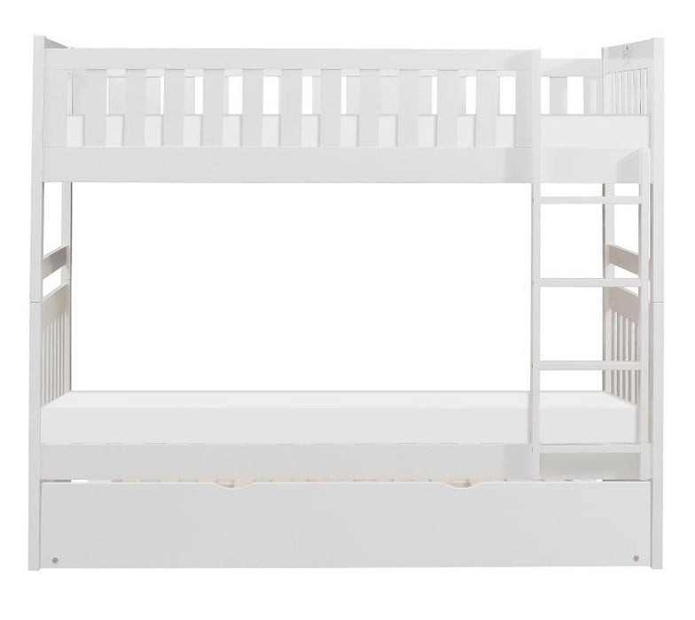 Galen Twin/Twin Bunk Bed w/ Twin Trundle in White B2053W-1*R image