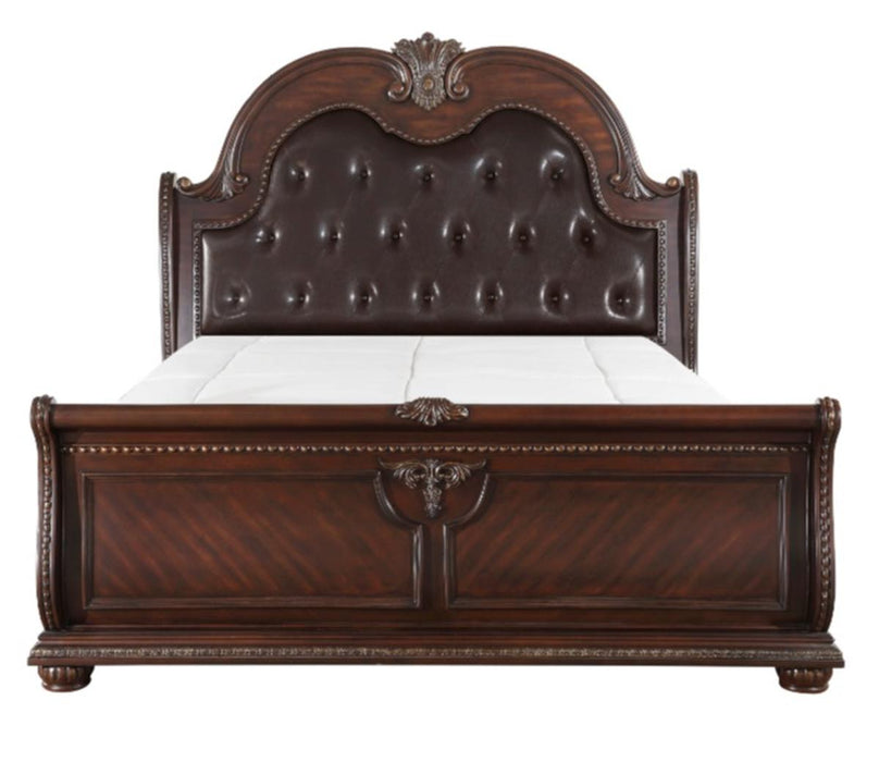 Cavalier King Sleigh Bed in Dark Cherry 1757K-1EK* image