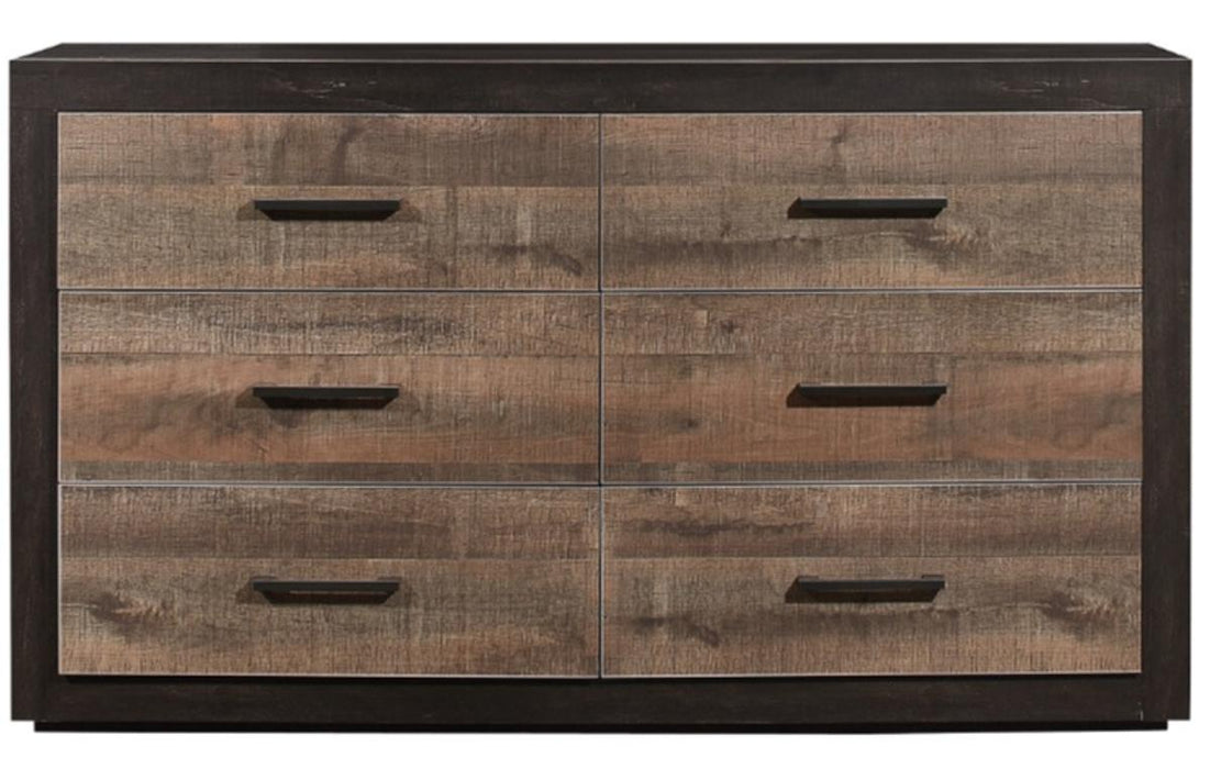 Miter Dresser in Rustin Mahogany & Dark Ebony 1762-5 image