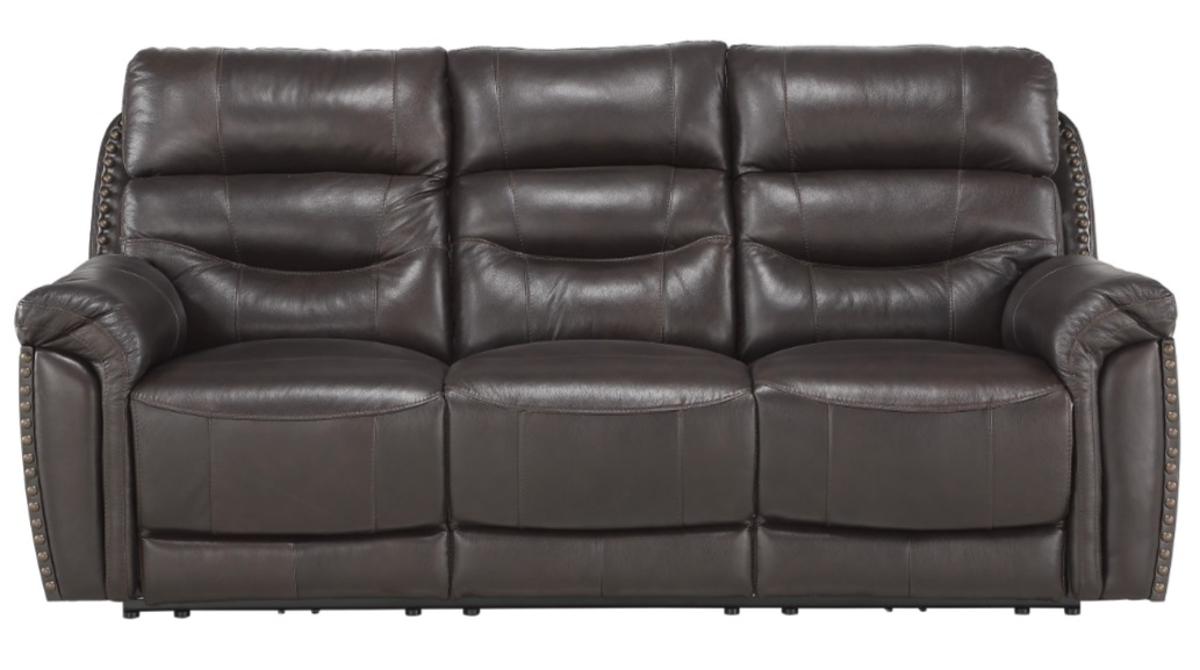 Lance Power Double Reclining Sofa with Power Headrests in Brown 9527BRW-3PWH image