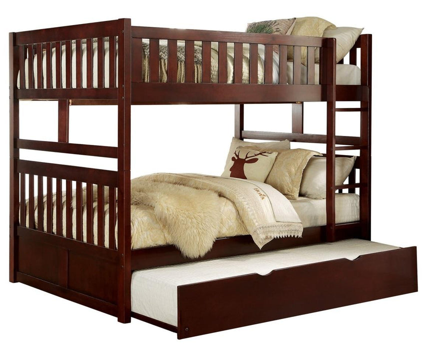 Rowe Full/Full Bunk Bed w/ Twin Trundle in Dark Cherry B2013FFDC-1*R image