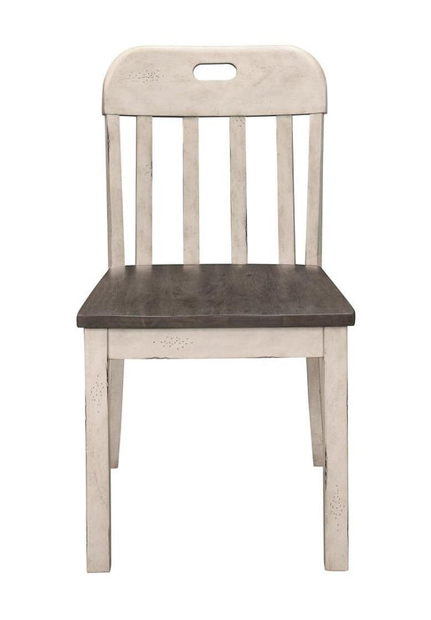 Clover Side Chair in White & Gray (Set of 2) image