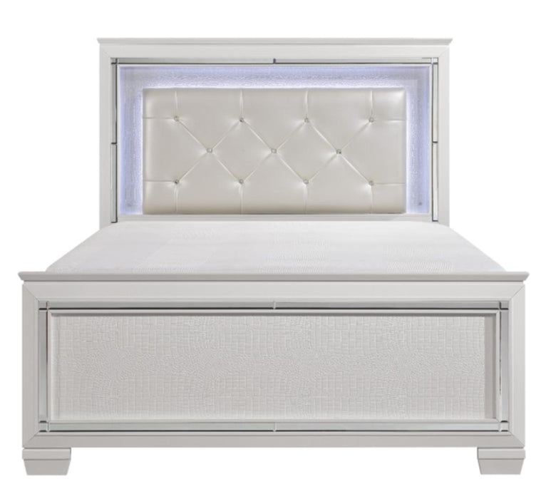 Allura Queen Panel Bed in White 1916W-1* image