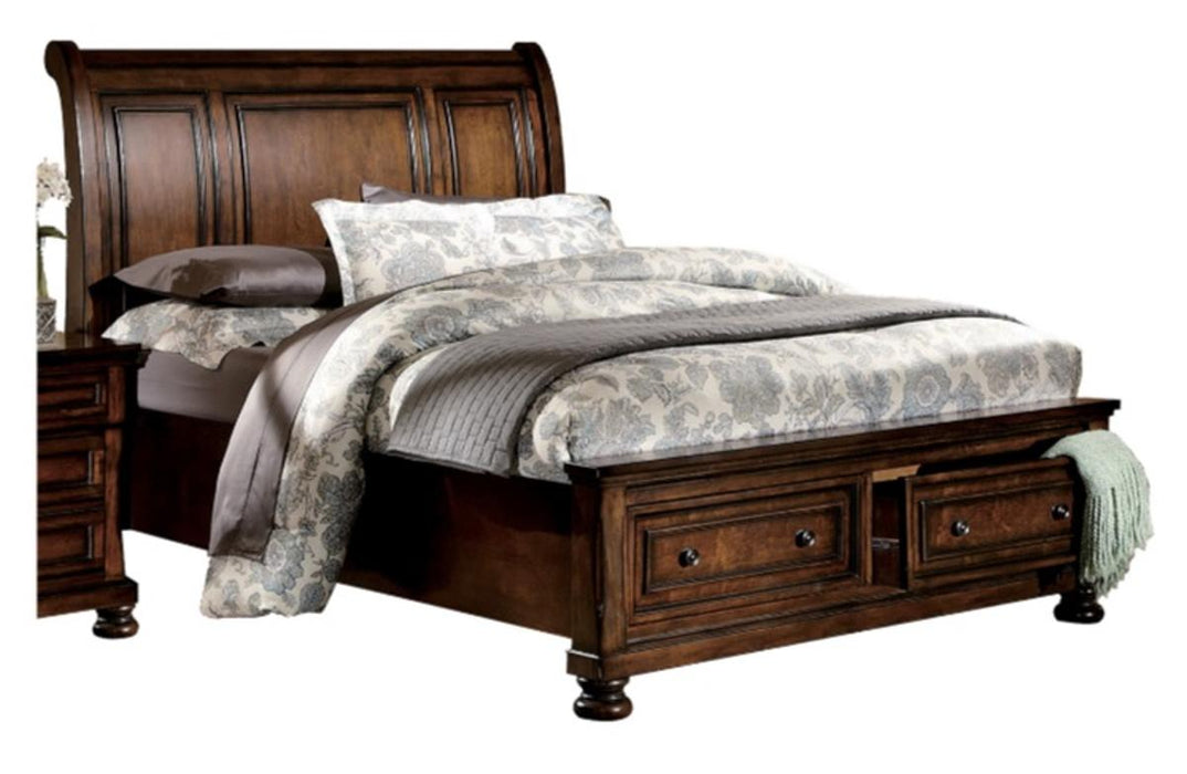 Cumberland Full Sleigh Platform Bed with Footboard Storage in Brown Cherry 2159F-1* image