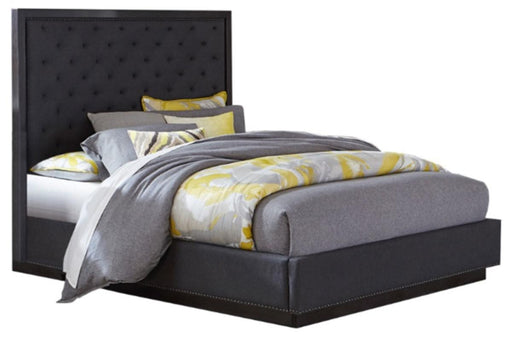 Larchmont Queen Upholstered Platform Bed in Charcoal 5424-1* image