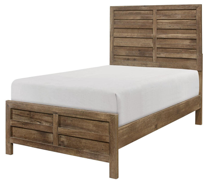 Mandan Twin Panel Bed in Weathered Pine 1910T-1* image