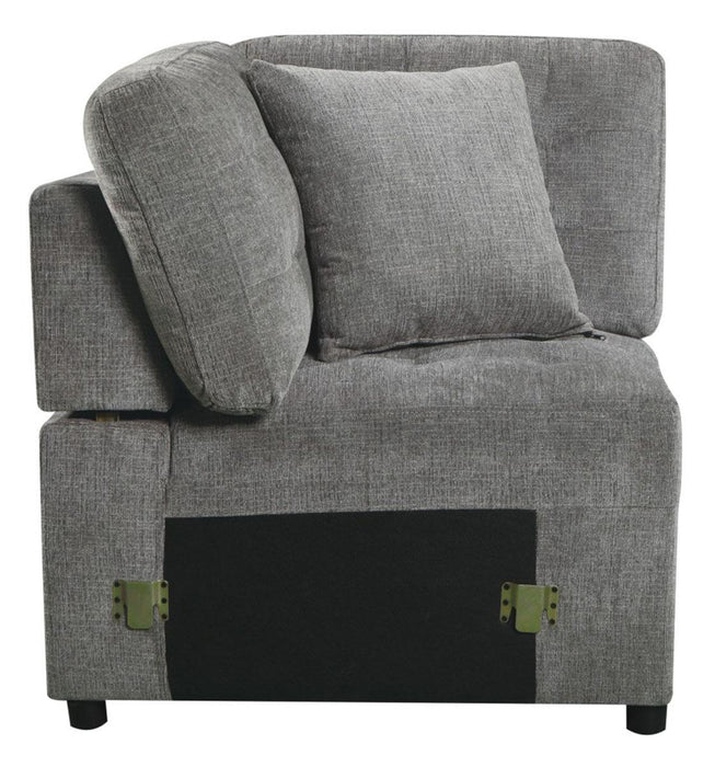 Logansport Corner Seat with 1 Pillow in Gray 9401GRY-CR image