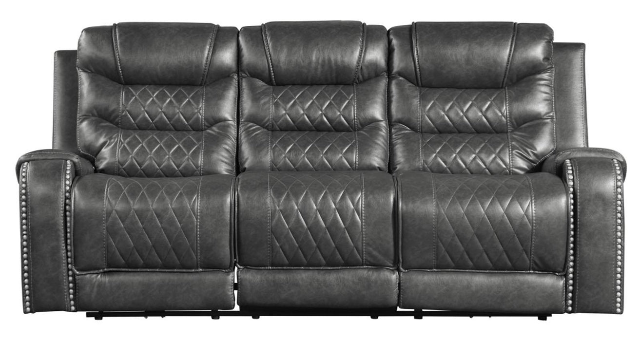 Putnam Double Reclining Sofa with Drop-Down in Gray 9405GY-3 image