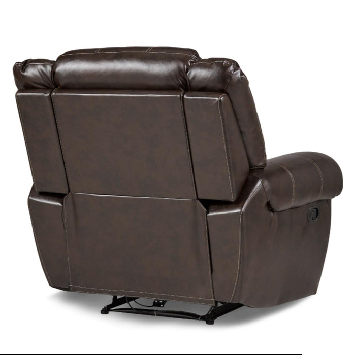 Homelegance Furniture Center Hill Glider Reclining Chair in Dark Brown 9668BRW-1