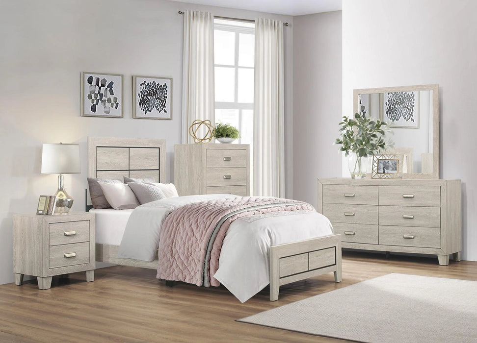 Quinby 2 Drawer Nightstand in Light Brown 1525-4